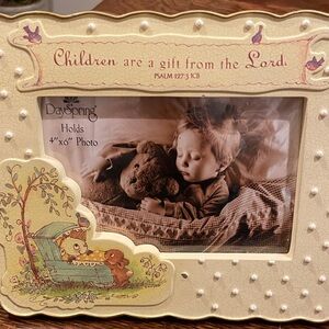 Dayspring Baby Picture Frame "Children Are A Gift From God" Fits 4"x6" Photo